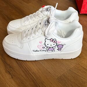 Hello Kitty White Sneakers with Pink Accents